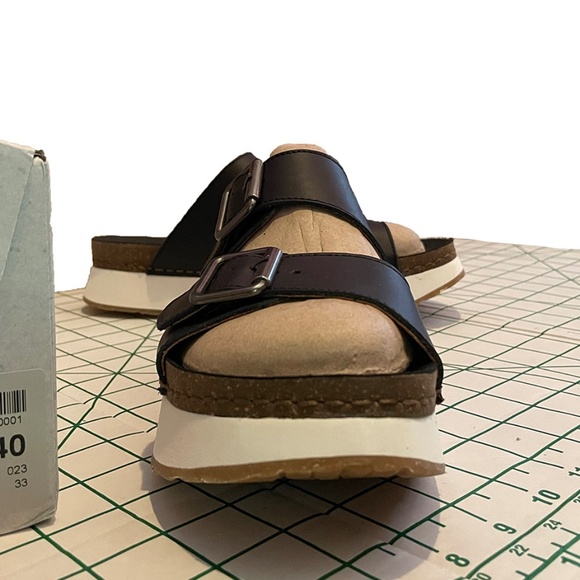 Comfortable Casual Sandals, size 40/W9-9.5, Black Platform Slides, ART Company - Picture 6 of 7